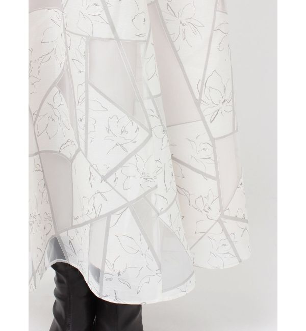 MERCURYDUO「ジオメトリックオパールフレアスカート」|スカート|