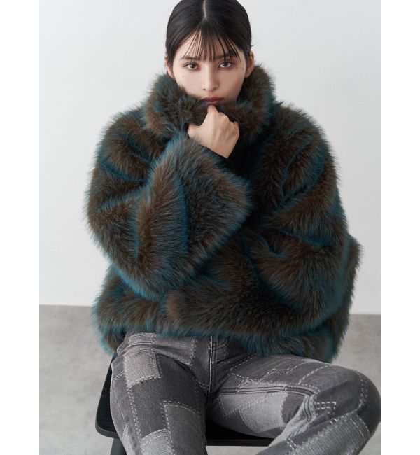 MURUA「MIXフェイクファーブルゾン」|ブルゾン・スタジャン|