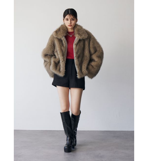 MURUA「MIXフェイクファーブルゾン」|ブルゾン・スタジャン|