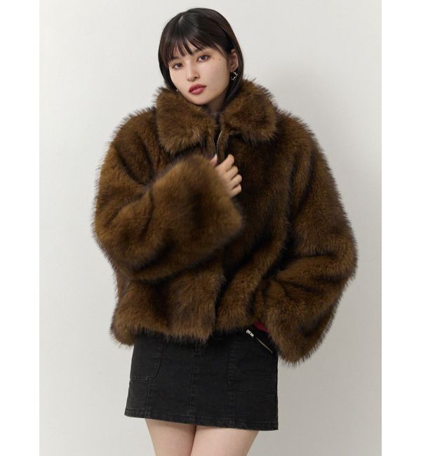 MURUA「MIXフェイクファーブルゾン」|ブルゾン・スタジャン|