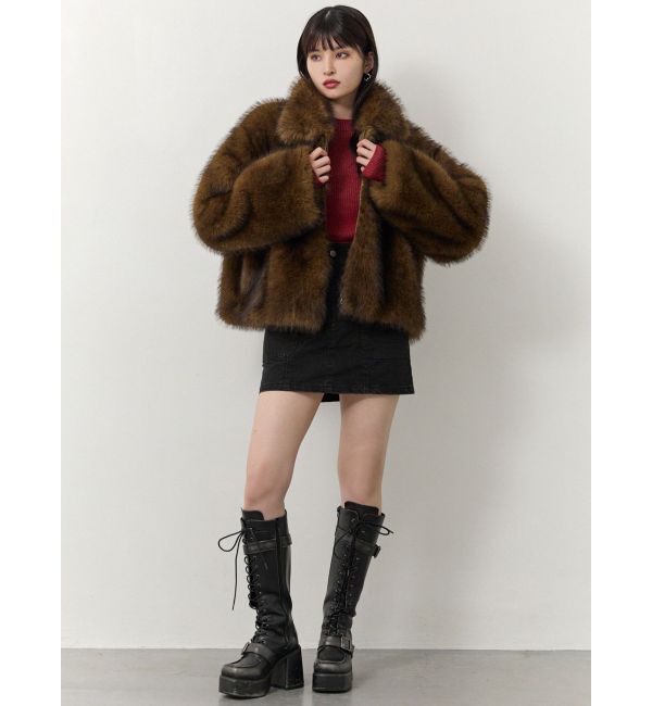 MURUA「MIXフェイクファーブルゾン」|ブルゾン・スタジャン|