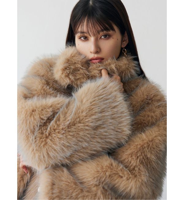 MURUA「MIXフェイクファーブルゾン」|ブルゾン・スタジャン|ベージュ