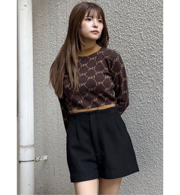 MURUA「モノグラムバイカラーニット」|ニット・セーター|