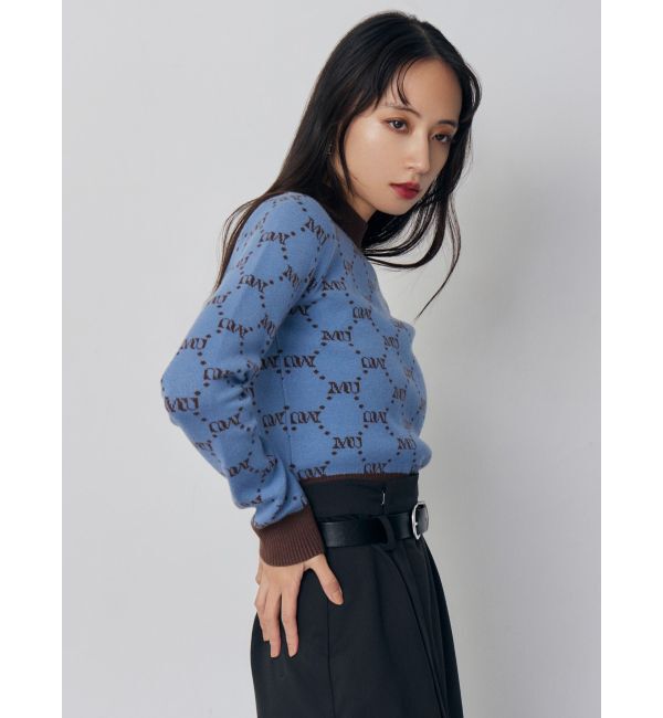 MURUA「モノグラムバイカラーニット」|ニット・セーター|