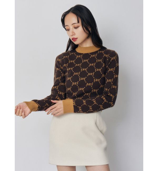 MURUA「モノグラムバイカラーニット」|ニット・セーター|