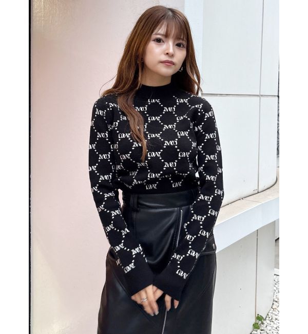 MURUA「モノグラムバイカラーニット」|ニット・セーター|