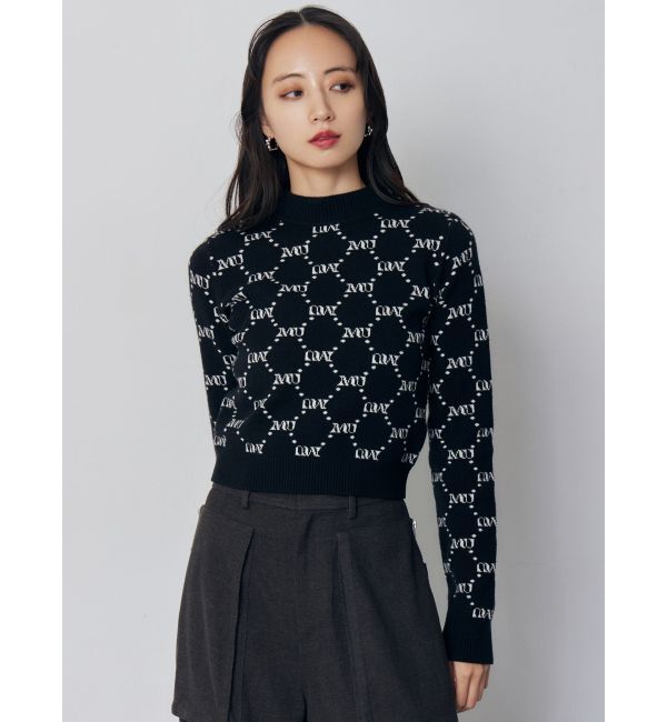 MURUA「モノグラムバイカラーニット」|ニット・セーター|