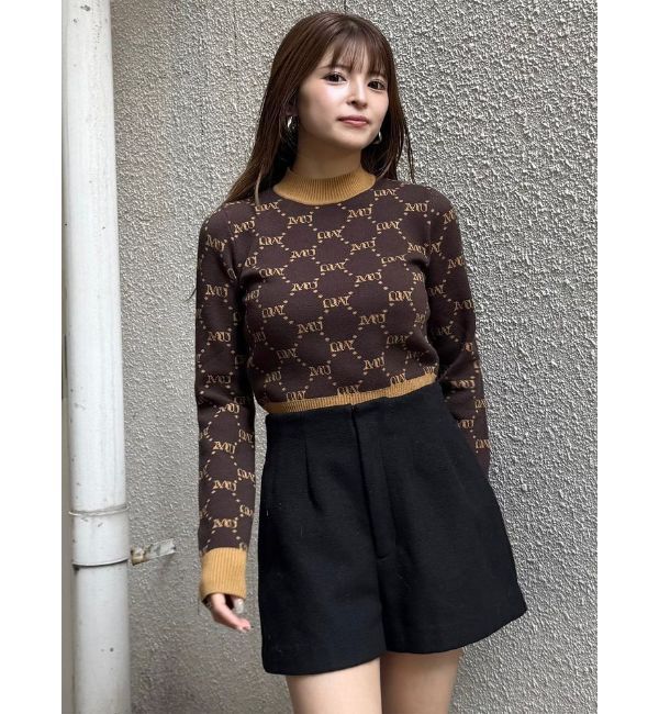MURUA「モノグラムバイカラーニット」|ニット・セーター|