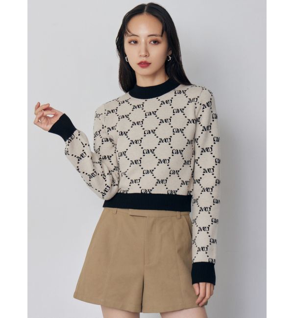 MURUA「モノグラムバイカラーニット」|ニット・セーター|