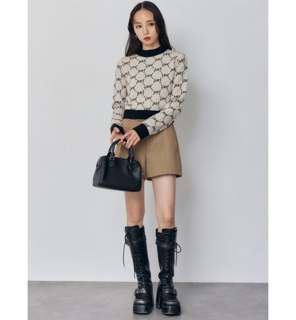 MURUA「モノグラムバイカラーニット」|ニット・セーター|