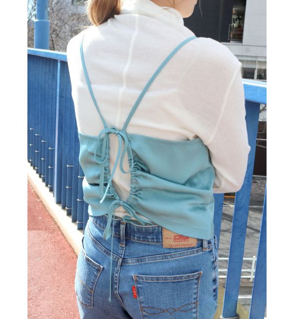 Ungrid「レースコンビサテンキャミ」|キャミソール|