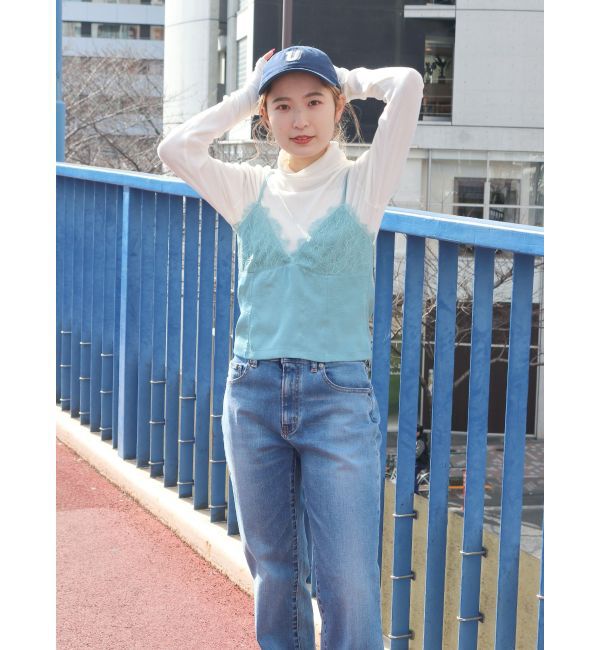 Ungrid「レースコンビサテンキャミ」|キャミソール|