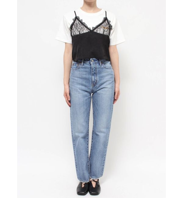 Ungrid「レースコンビサテンキャミ」|キャミソール|