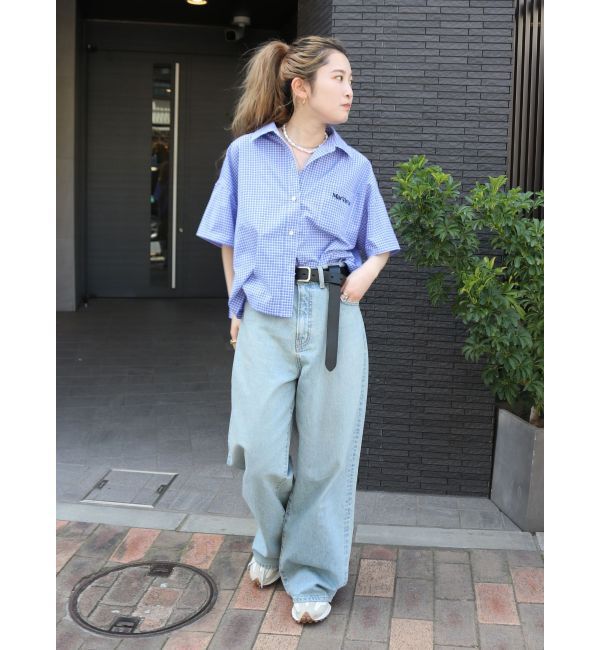 Ungrid「ハーフスリーブエンブロイダリーシャツ」|シャツ・ブラウス|