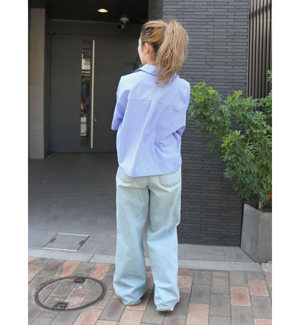 Ungrid「ハーフスリーブエンブロイダリーシャツ」|シャツ・ブラウス|