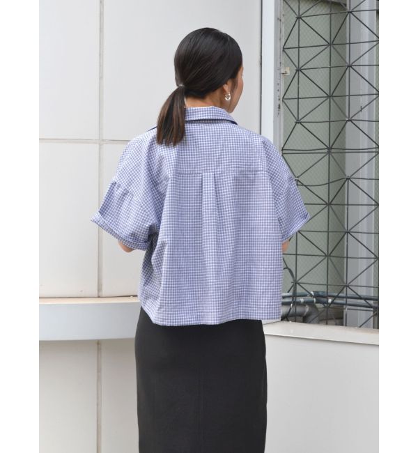 Ungrid「ハーフスリーブエンブロイダリーシャツ」|シャツ・ブラウス|