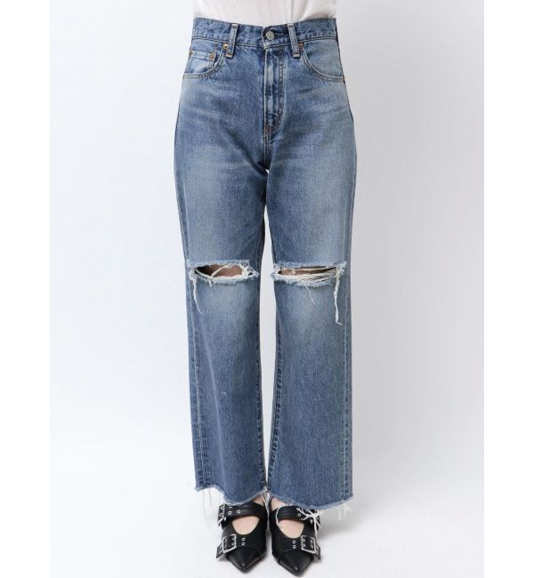 Ungrid「カットオフダメージストレートデニム」|デニム|