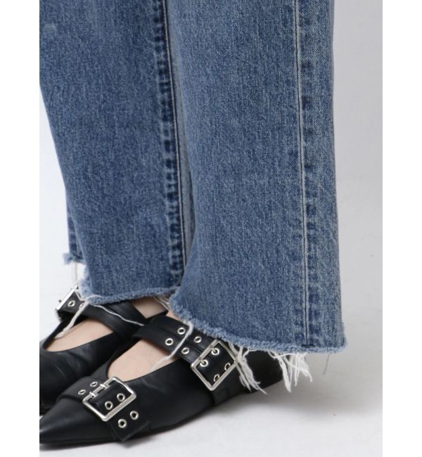 Ungrid「カットオフダメージストレートデニム」|デニム|