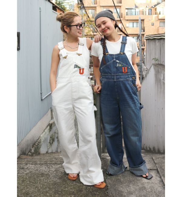 Ungrid「Lee別注 ワッペンデザインデニムサロペット」|オールインワン|