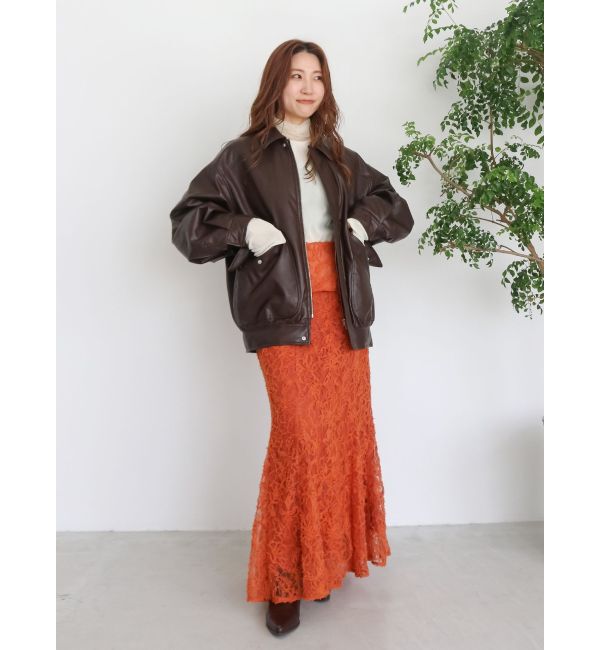 Ungrid「ポケットデザインフェイクレザーブルゾン」|ブルゾン・スタジャン|