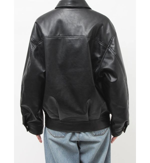 Ungrid「ポケットデザインフェイクレザーブルゾン」|ブルゾン・スタジャン|