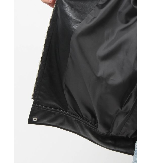 Ungrid「ポケットデザインフェイクレザーブルゾン」|ブルゾン・スタジャン|