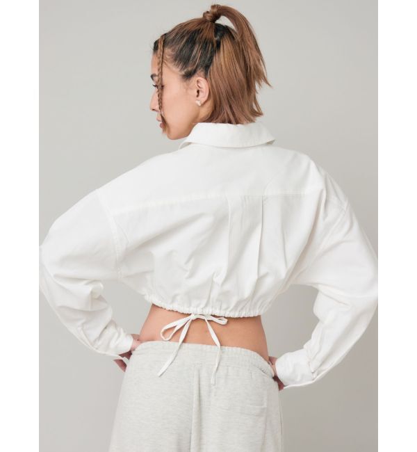 EVRIS「リボンデザインショートストライプシャツ」|シャツ・ブラウス|