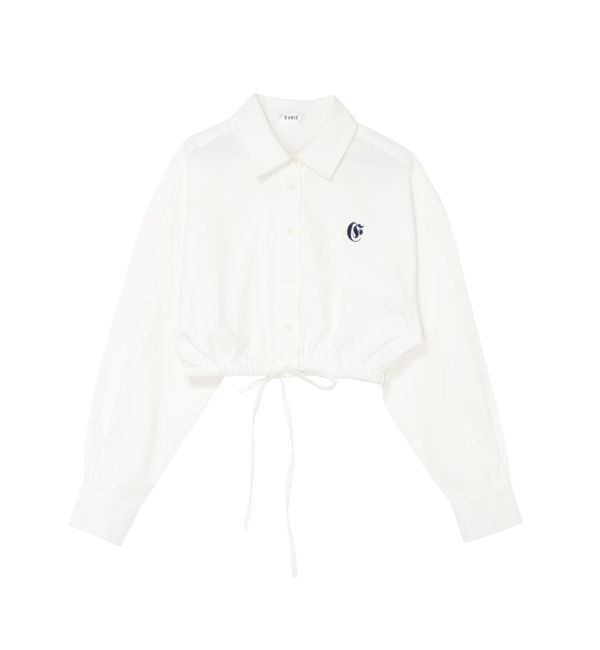 EVRIS「リボンデザインショートストライプシャツ」|シャツ・ブラウス|