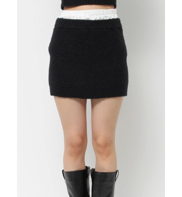 EVRIS「ダブルウエストファンシーヤーンミニスカート【セットアップ着用可能】」|スカート|