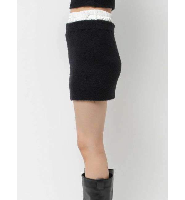 EVRIS「ダブルウエストファンシーヤーンミニスカート【セットアップ着用可能】」|スカート|