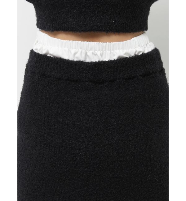 EVRIS「ダブルウエストファンシーヤーンミニスカート【セットアップ着用可能】」|スカート|
