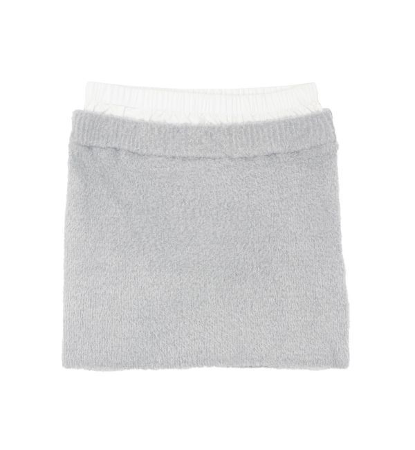 EVRIS「ダブルウエストファンシーヤーンミニスカート【セットアップ着用可能】」|スカート|