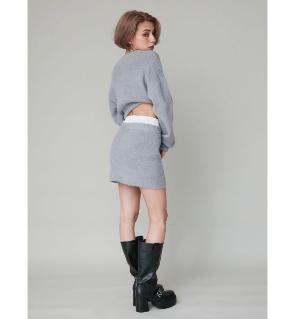 EVRIS「ダブルウエストファンシーヤーンミニスカート【セットアップ着用可能】」|スカート|