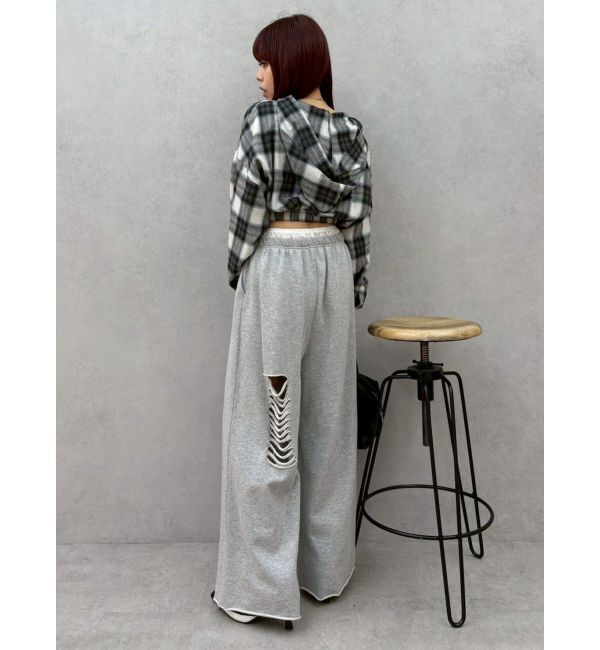 EVRIS「フードチェックショートシャツ」|シャツ・ブラウス|