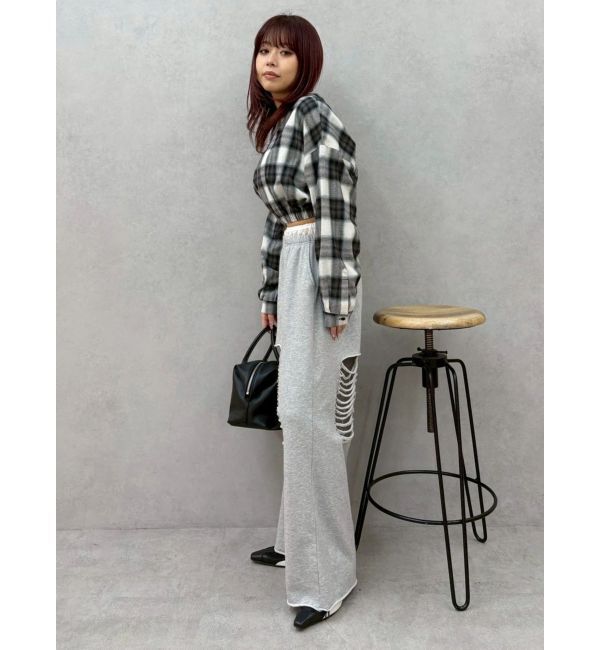 EVRIS「フードチェックショートシャツ」|シャツ・ブラウス|