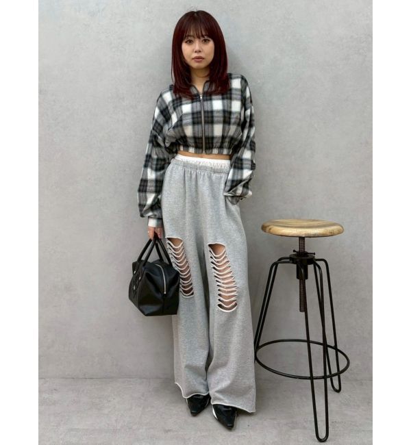 EVRIS「フードチェックショートシャツ」|シャツ・ブラウス|