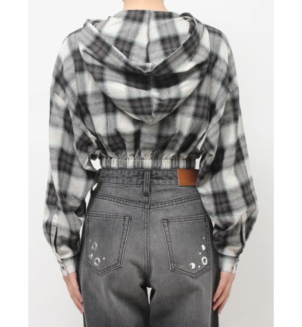 EVRIS「フードチェックショートシャツ」|シャツ・ブラウス|