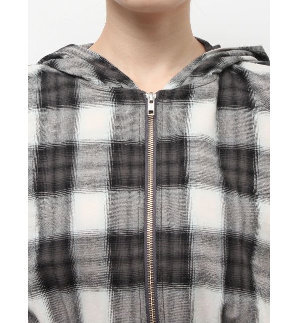 EVRIS「フードチェックショートシャツ」|シャツ・ブラウス|