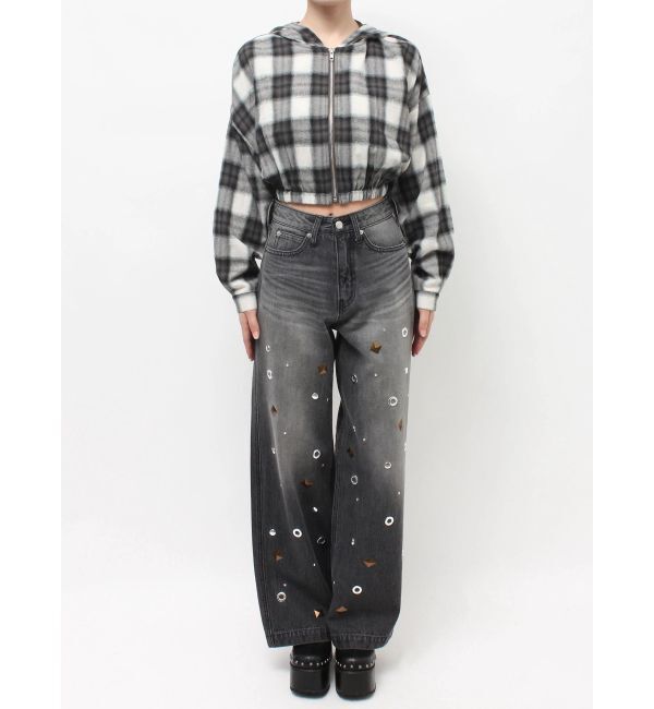 EVRIS「フードチェックショートシャツ」|シャツ・ブラウス|