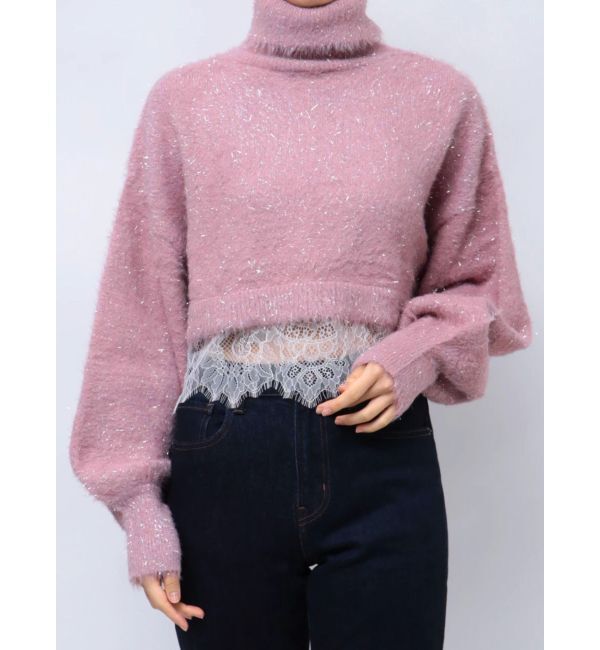 jouetie「レースドッキングニット」|ニット・セーター|