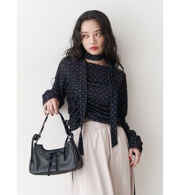 jouetie「レースアップリボンハンドバッグ」|ハンドバッグ|