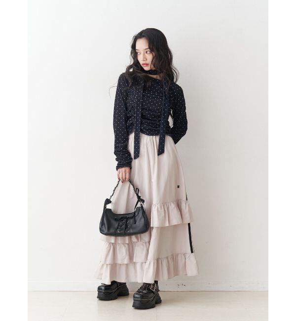 jouetie「レースアップリボンハンドバッグ」|ハンドバッグ|