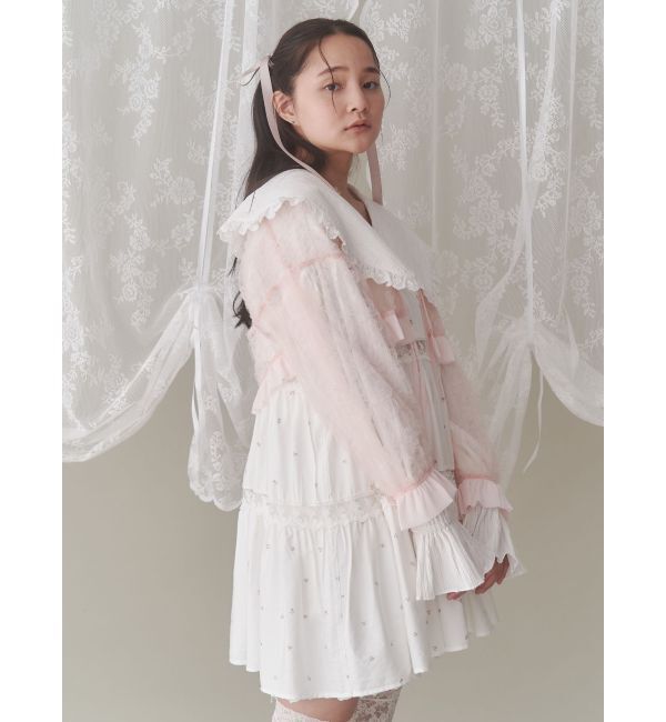 merry jenny「flowerチュールブラウス」|シャツ・ブラウス|