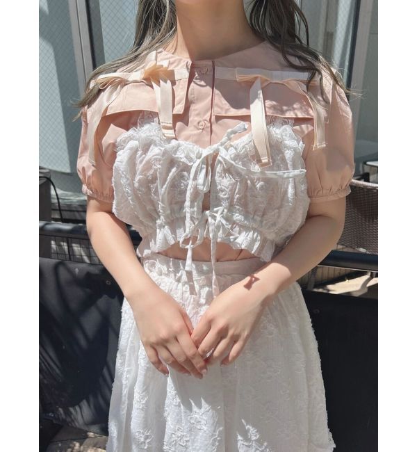 merry jenny「リボンカラーブラウス」|シャツ・ブラウス|