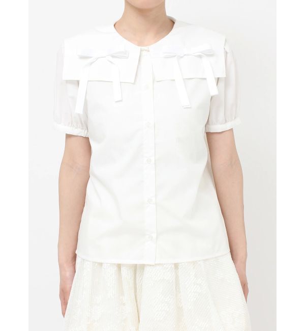 merry jenny「リボンカラーブラウス」|シャツ・ブラウス|