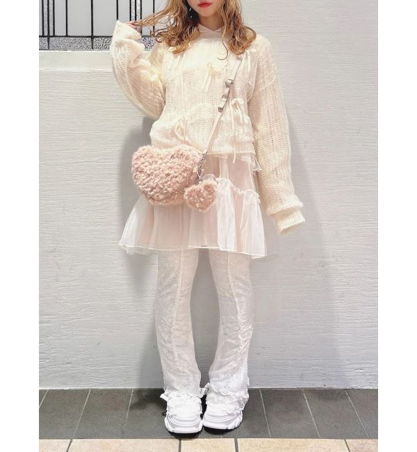 merry jenny「透かし編みリボンニット」|ニット・セーター|