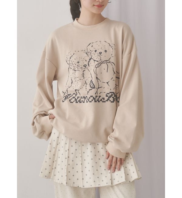 merry jenny「Nounou Bearスウェット」|スウェット・ジャージ|ベージュ