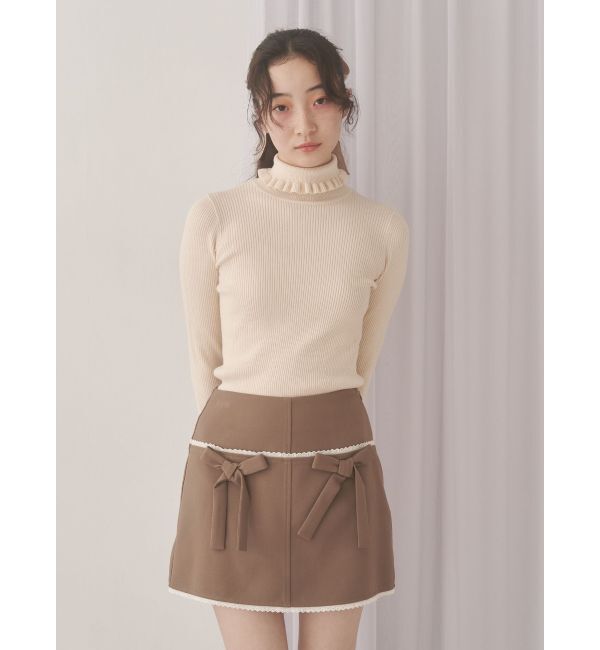 merry jenny「frillリブタートルニットtops」|ニット・セーター|