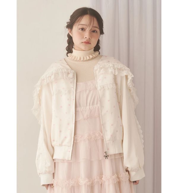 merry jenny「frillリブタートルニットtops」|ニット・セーター|