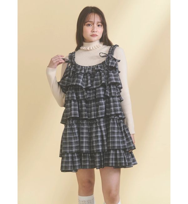 merry jenny「frillリブタートルニットtops」|ニット・セーター|